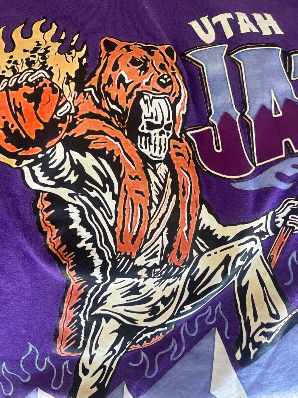 Utah Jazz Purple Graphic Tee - Vintage NBA 1979 small for men /Medium for women - Picture 5 of 6